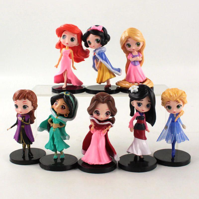 Action Figures Princesas da Disney - Kit Com 8 Personagens